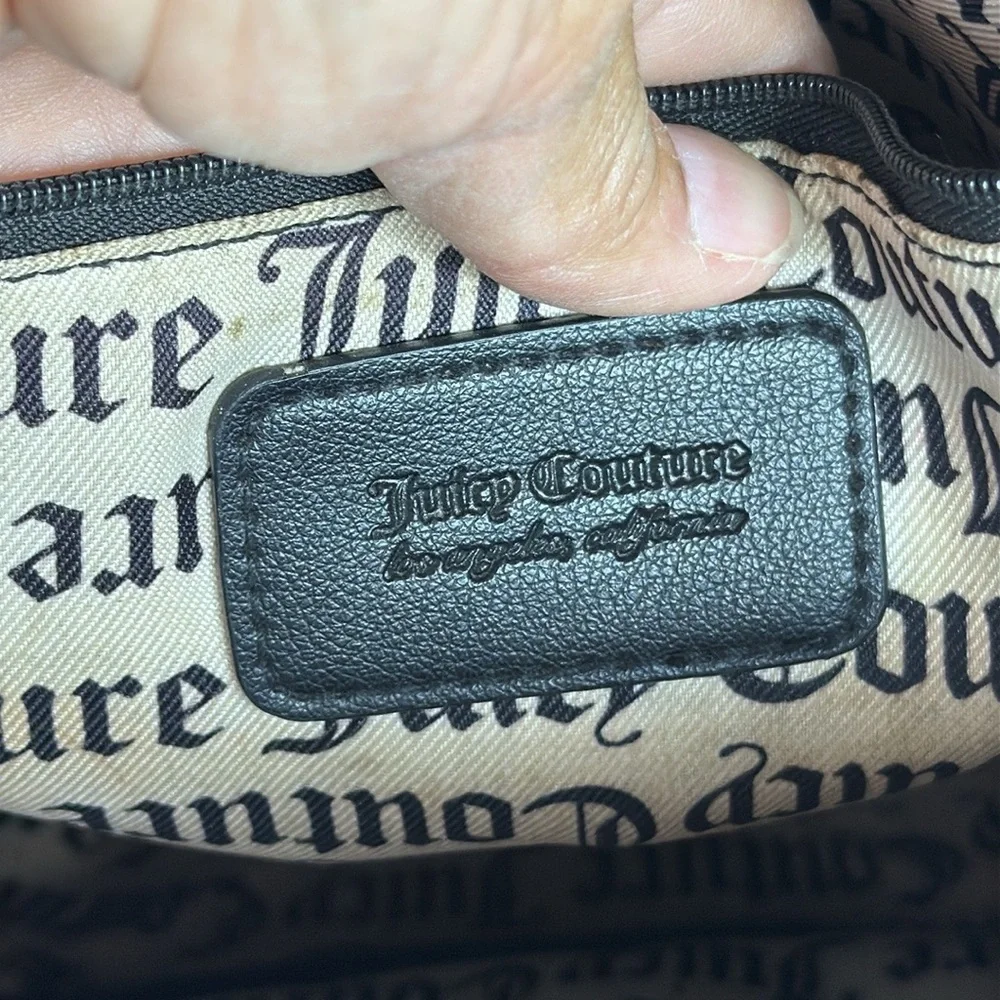 (E4) Juicy Couture Black Backpack with Gold Accents - Picture 14 of 16